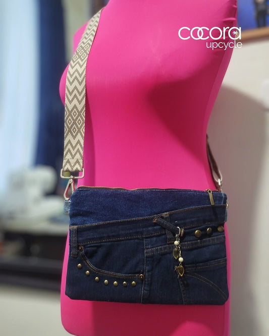 Bandolera charm correa tejido étnico