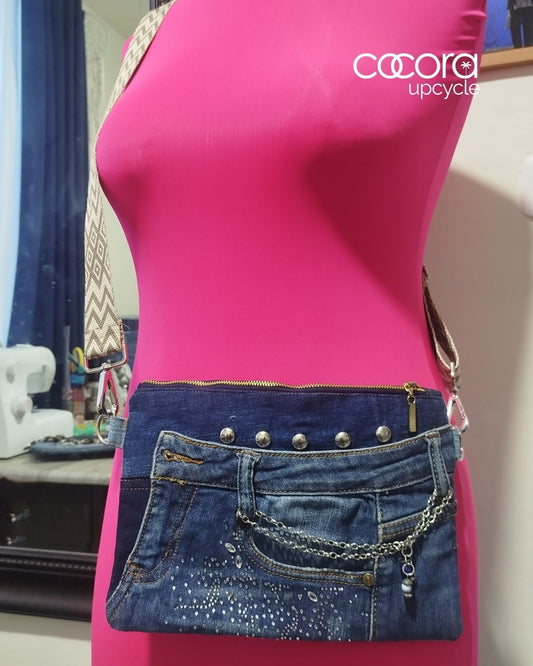 Bandolera Rock correa tejido étnico