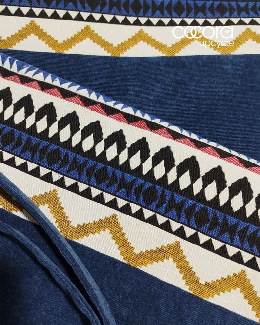 Tote Bag en pana y tejido étnico